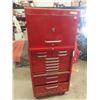 Image 1 : Beach 2 Piece  Rolling Tool Cabinet Total Size 60"x27"x18"- No Key For Top Portion( Locked) 