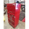 Image 2 : Beach 2 Piece  Rolling Tool Cabinet Total Size 60"x27"x18"- No Key For Top Portion( Locked) 