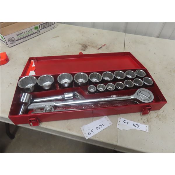 3/4" Socket Set up to 2" Case, Ratchet, Strong Bar Extention