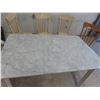 Image 2 : Marble Top Table  29 1/2"x 51"x30" + 5 Chairs 