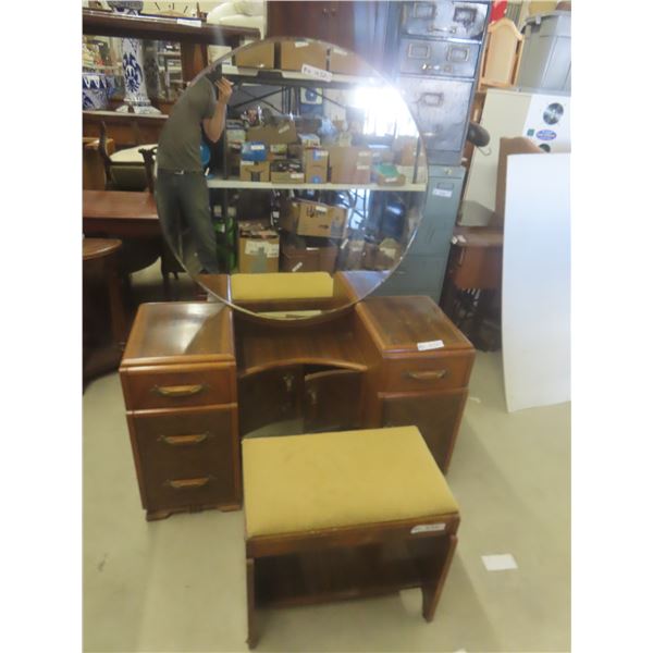 Vanity Dresser with Stool 