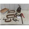 Image 1 : Pipe Vice, C Clamps, Pipe Wrench 