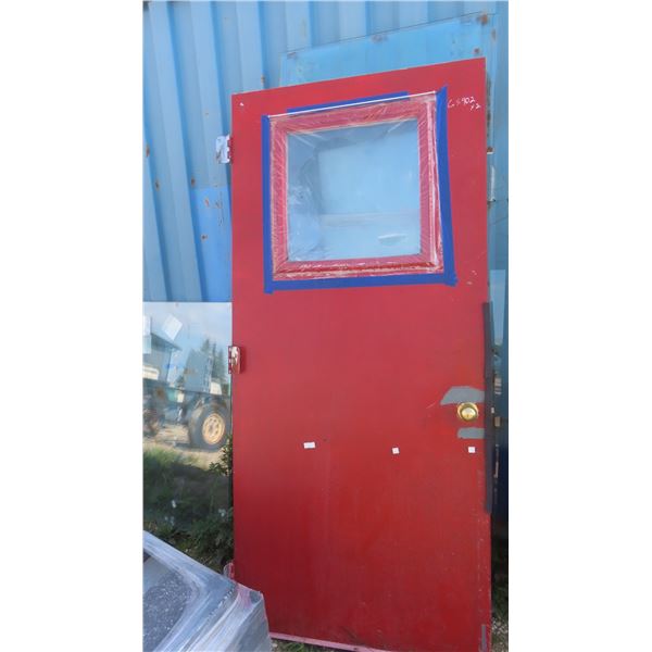 2 Wooden Door. One has Broken Window 79'' x 36''