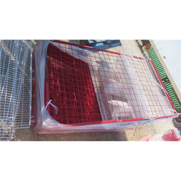 (10) 4ft x 7ft Red Grids/7 Shelves Per Grid 70 White Shelves