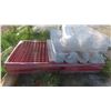 Image 1 : (10) 4ft x 7ft  Red Grids/7 Shelves Per Grid 70 White Shelves