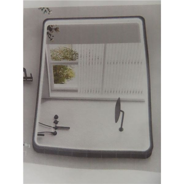 Black Bathroom Mirror with Aluminum Frame,   