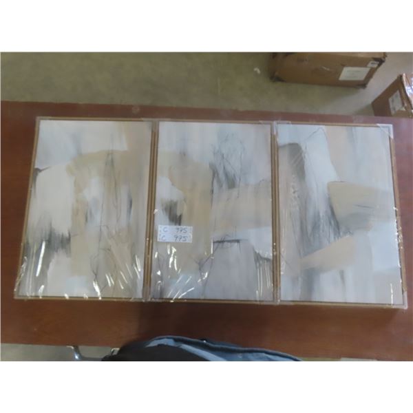 Canvas Painting 24"x16" - 3 Panels- New or Store Return