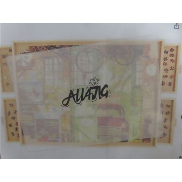 Foldable JIgSaw Puzzle Board with 6 Sorting 