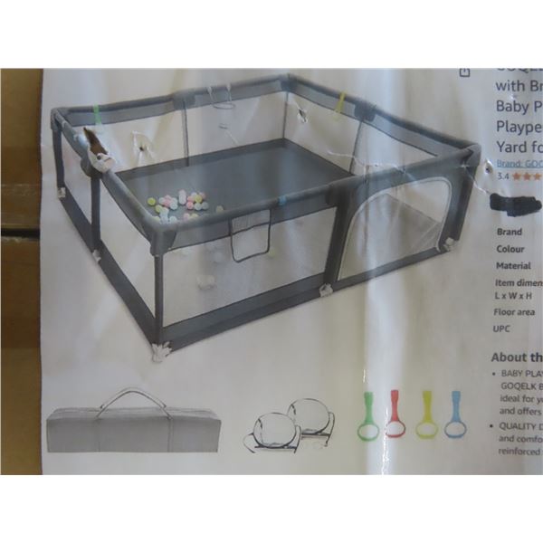 Baby Playpen PlayYard 59"x71" with Breathable