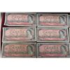 Image 2 : Canadian 11954+1973 Paper Currency 