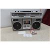 Image 1 : Toshiba Portable Stereo Unit with Cassette + Power Cord  Works Well