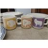 Image 2 : 10 Stoneware Dinner Plates, 6 Critters Coffee Mugs + 2 Travel Mugs 