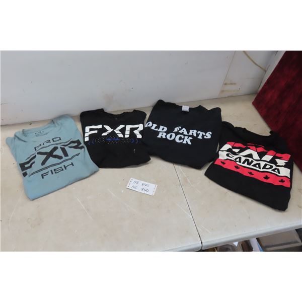3 FXR Tshirts , 2  Large ,1 X-Large + Slogan T-Shirt Size Large 