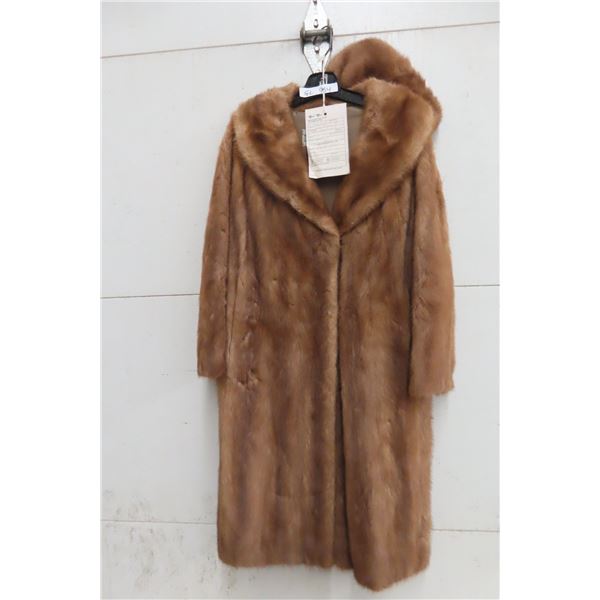 Mink Fur Coat with Matching Hat