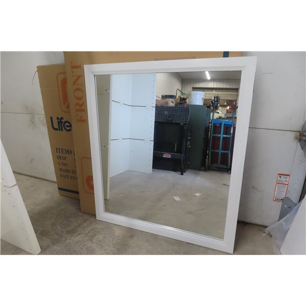2 New White Framed Mirrors 35x39