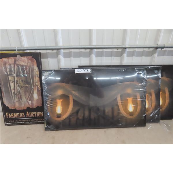 4 Canvas Pictures, 2 Are New
