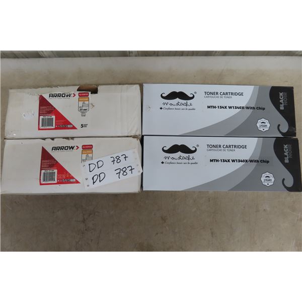 2 New Toner Cartridges and 2 Boxes of Glue Sticks 
