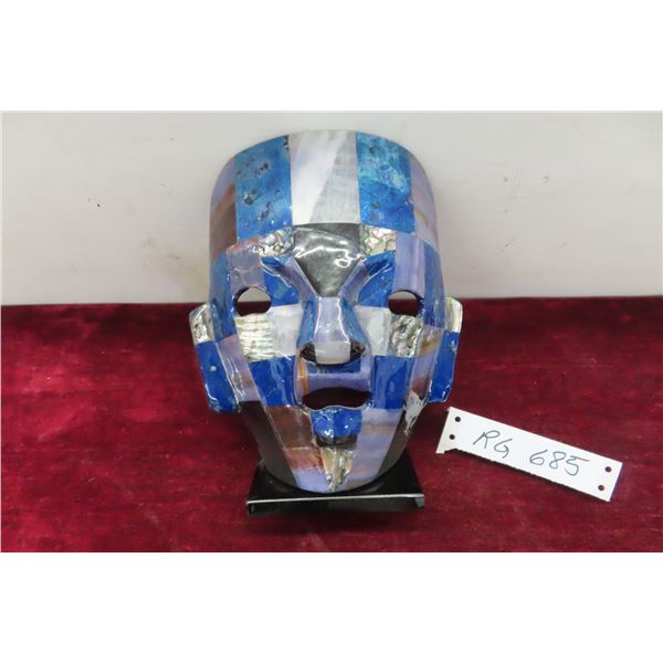 Mayon Aztec Mosiac Ceremonial Death Mask,