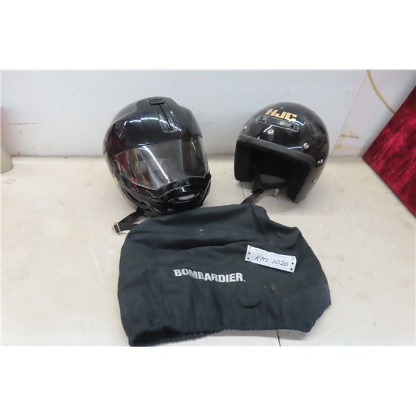 2 Helmets : HJC + Bombardier Modular 