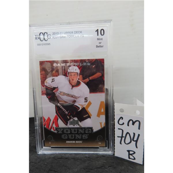 Graded Cam Fowler Young Guns Rookie Card