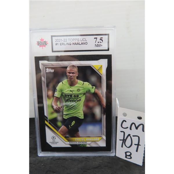 Graded Erling Haaland Soccer Card