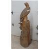Image 1 : Wood Carving - Weathered Eagles 57" 