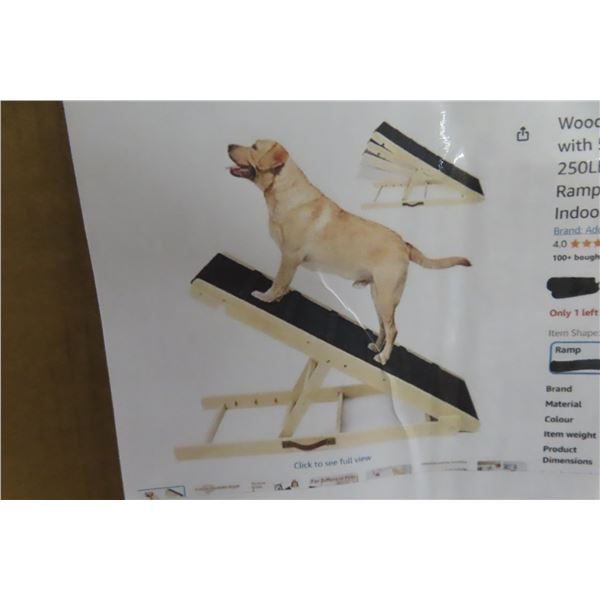 Wooden Dog Stairs, Adjustable with 5 Heights