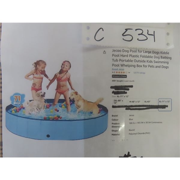 Dog Pool For Large Dogs, Hard Plastic Pool