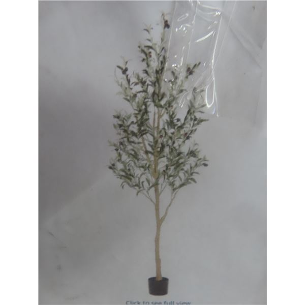 6ft Artificial Olive Tree, New or Store Return 