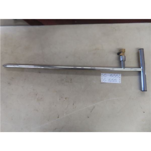 32" T Handle Easy to Push into Soil Deep