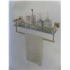 Image 1 : Bathroom Shelves with Towel Holder Rust Proof 