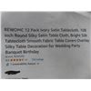 Image 3 : 12 Pack Ivory Silk Table Cloths 108" Sound Silky 