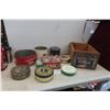 Image 1 : Vintage Tins, Wood Crate, Distressed Superman Metal Lunch Box,