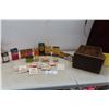 Image 1 : Vintage Spice Tins, Moth Crystals, Gelatin Packs, Asprin Bottle