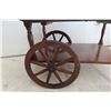 Image 4 : Tea Wagon with Removable Glass Top Tray 28x28x16'' Extends to 37''