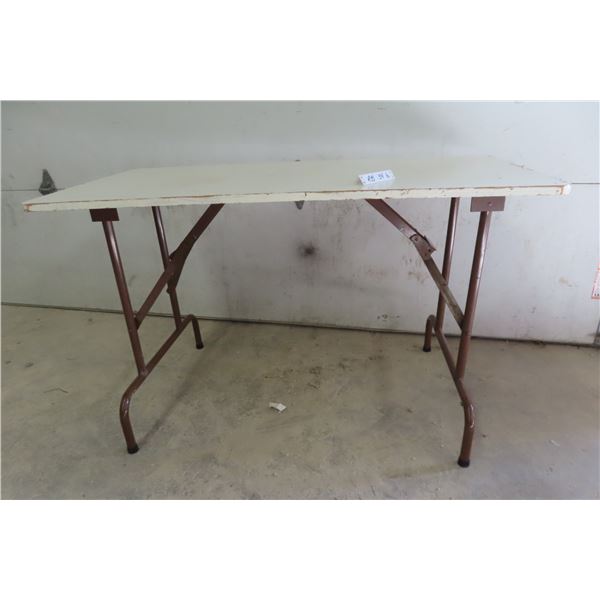 Fold Up Wood Top Banquet Table 29x48x24