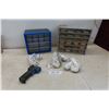 Image 1 : 2 Organizers Filled with Fasteners, 3 New Hanging Lights and Digital Temperature Gun