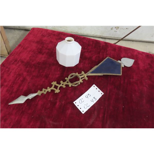 Lightning Rod with Glass Ball and Arrow with Glass