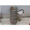 Image 2 : Vintage Industrial Light Fixtures and Amber Coloured Light Shade