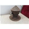 Image 8 : Porcelain Lamp Shade 18'' Diameter, Metal Storage Box, Planer and Sock Stretchers