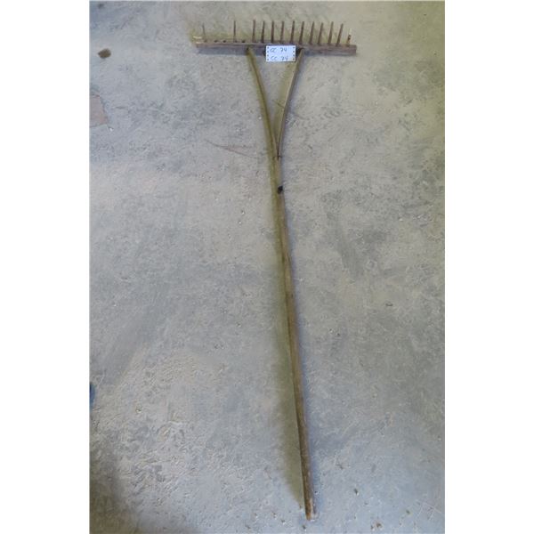 Primitive Wood Rake