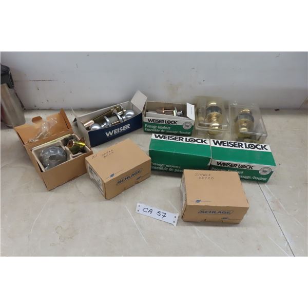 Weiser and Schlage Dead Bolts and Passage Sets