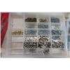 Image 2 : 4 Plastic Containers with Fasteners, Bolts, Copper Pipe Straps