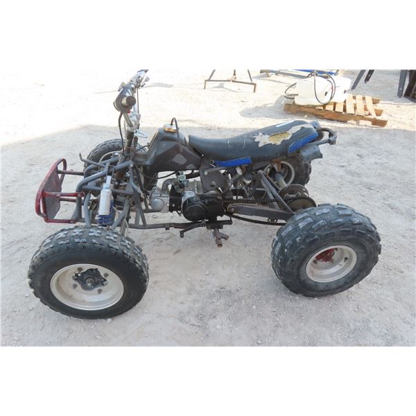 Quad - Running,  Needs Tune Up. Unsure of Engine size Possibly 110cc  