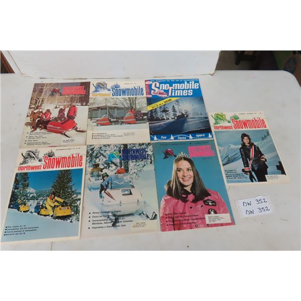 7 Magazines 1970's Northwest Snowmobile, Snowmobile Times