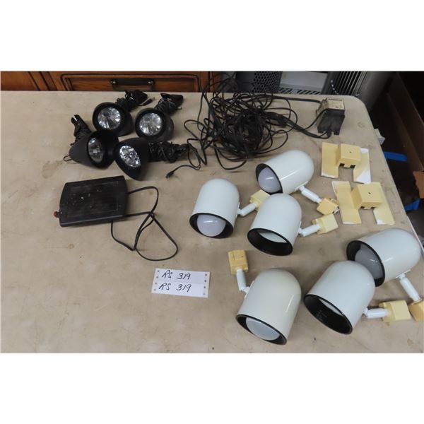 4 Solar Lights, 6 Lights For Track Lighting - No Track 