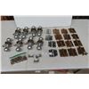 Image 1 : 8 Brushed Stainless Passage Sets, Hinges and Screws