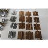 Image 2 : 8 Brushed Stainless Passage Sets, Hinges and Screws