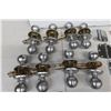 Image 4 : 8 Brushed Stainless Passage Sets, Hinges and Screws