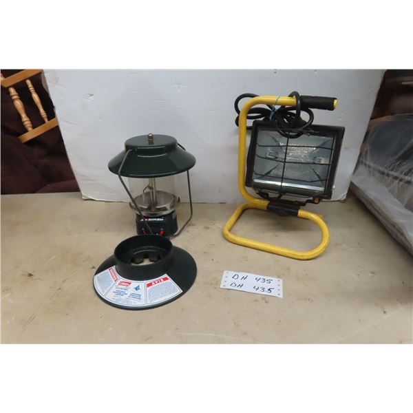 Coleman Propane Lantern Needs Wick and Halogen Work Light